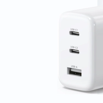 Ugreen rychlonabíječka 2x USB Type C / USB 65W PD3.0, QC3.0/4.0 bílá (CD275)