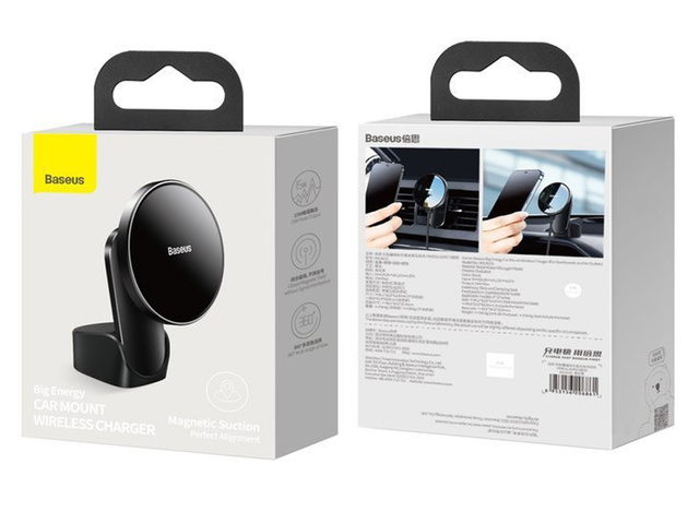 Автомобільний тримач Baseus Big Energy з індукційною зарядкою Mgasafe 15 Вт для iPhone