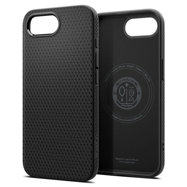 Etui do iPhone 16e Spigen Liquid Air Mag MagSafe Matte Black