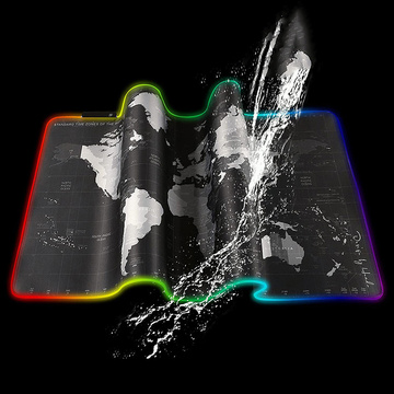 Mauspad Gaming Schreibtischunterlage RGB groß XXL 80x30cm Weltkarte