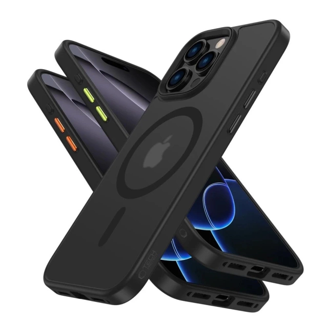 iPhone 16 Pro Tech-Protect MagMat MagSafe Case 3-Set Matte Black