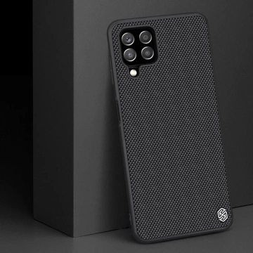 Nillkin Textured Case Odolné vyztužené pouzdro s gelovým rámem a nylonem na zadní straně pro Samsung Galaxy A22 4G černé