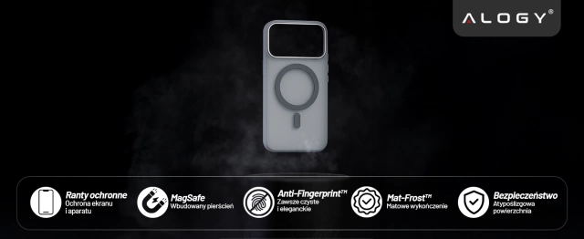 Etui do Apple iPhone 17 Pro Max – matowa obudowa do MagSafe z ochroną obiektywu, smukłe i odporne na zarysowania, idealne dopasowanie – Alogy Skinny MatteCase™ Białe