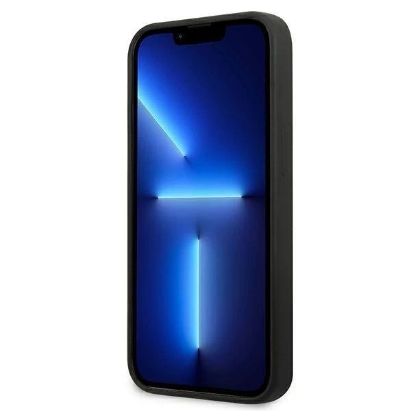 Karl Lagerfeld KLHCP13MSLMP1K iPhone 13 6,1" pevný obal čierny/čierny silikónový plak