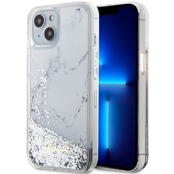 Etui Guess GUHCP14SLCSGSGH для iPhone 14 6.1" твердий чохол Liquid Glitter Marble