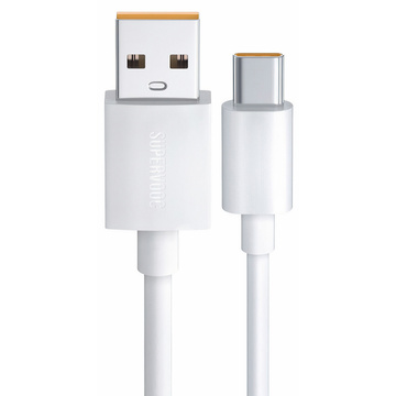 Oppo DL136 Supervooc Super rychlý kabel USB na USB-C typu C 65W 1m bílý