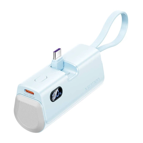 Зовнішній зарядний пристрій Vention 4800mAh 22.5W LED Lightning USB-C Синій Компактний