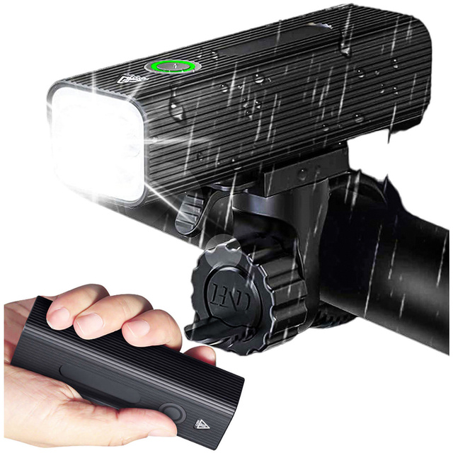 Světlo na kolo Přední LED světlo na kolo Osvětlení na kolo Vodotěsné IPX5 Alogy P12 Bike Light Black