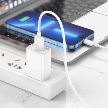 Nabíjací a dátový kábel HOCO USB-A na Lightning X88 1m biely PVC 2,4A