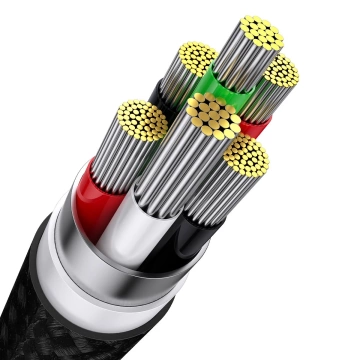 Baseus Flash Series Ⅱ 3v1 rychlý nabíjecí kabel USB-A na USB-C / Micro-USB / Lightning 66 W 480 Mb/s 1,2 m černý