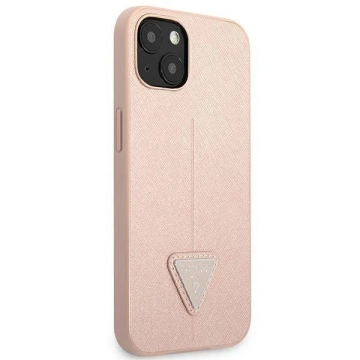 Чохол Guess GUHCP14SPSATLP для Apple iPhone 14 6.1" pink/pink hardcase SaffianoTriangle Logo