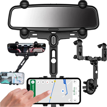 Držiak telefónu do auta na spätné zrkadlo do auta Alogy Mirror Car Holder Black