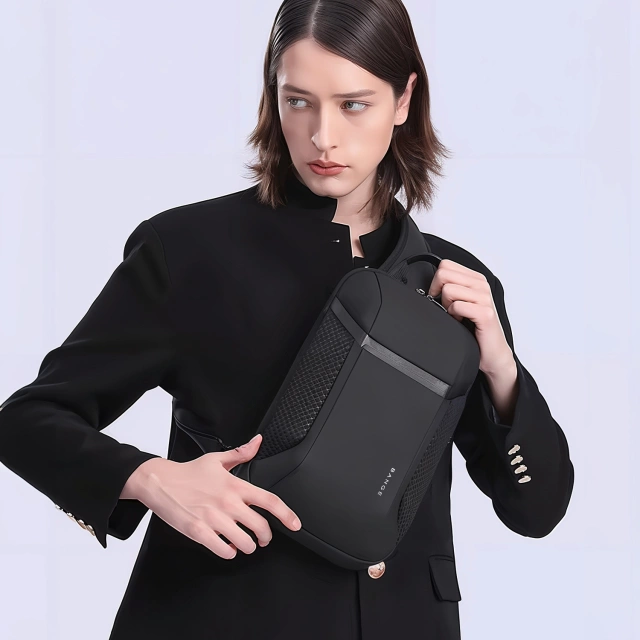 Bange vodeodolný batoh na tablet na jedno rameno taška na tablet 11" cestovné príslušenstvo 36x20,5x10,5 cm do pracovného školského lietadla pánske dámske čierne