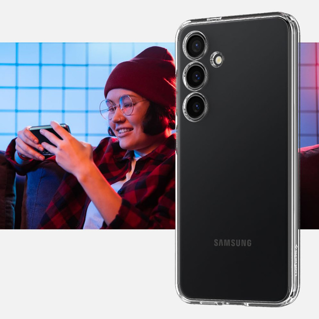 Pouzdro pro Samsung Galaxy S24 Spigen Liquid Crystal Case zadní kryt telefonu Crystal Clear Glass