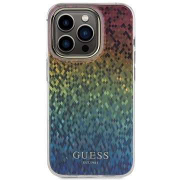 Etui Guess GUHCP15LHDECMI pro iPhone 15 Pro 6,1" wielokolorowy pevný obal IML Faceted Mirror Disco Iridescent