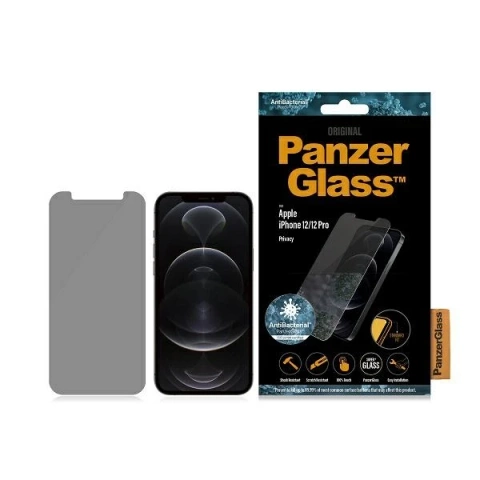Szkło PanzerGlass Standard Super+ do iPhone 12/12 Pro Privacy Antibacterial