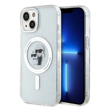 Etui Karl Lagerfeld KLHMP15SHGKCNOT na iPhone 15 6,1" priehľadné pevné puzdro Karl
