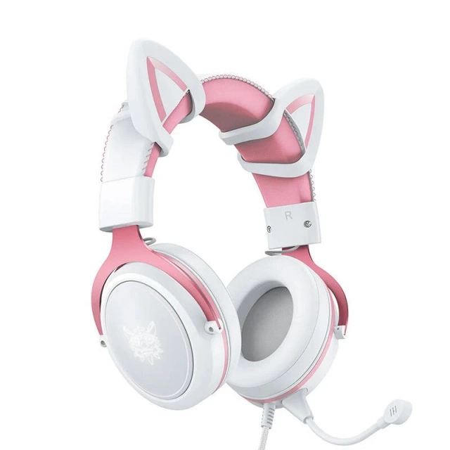 ONIKUMA X10 Gaming Headphones White/Pink/Cat Ears