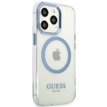 Etui Guess GUHMP13LHTRMB für iPhone 13 Pro / 13 6,1" Hartschale Metal Outline Magsafe