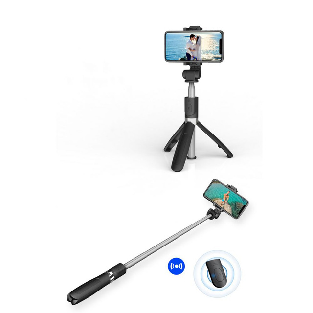Držiak na statív na tyč Selfie Stick Bluetooth Wireless L01S Wireless Black