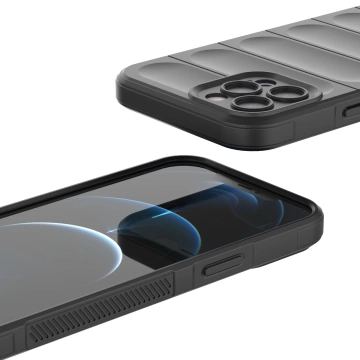 Pouzdro Magic Shield Case pro iPhone 12 Pro Max flexibilní pancéřový tmavě modrý kryt