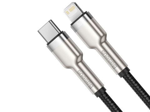 Kabel 1m Baseus Metal kabel USB-C Type C na Lightning PD 20W Black