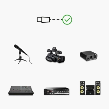 UGREEN predlžovací kábel audio kábel kábel mikrofónový XLR (samica) - XLR (samec) 2 m (AV130)