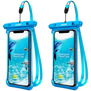 2x Fonken wasserdichte wasserdichte Handyhülle Universal IPX8 bis 6,5 Blau