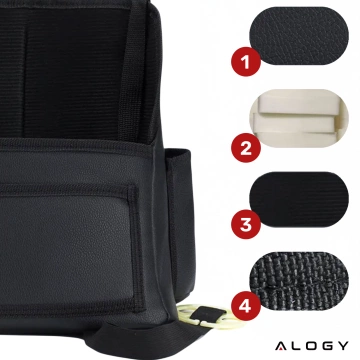 Auto-Organizer für das Auto zwischen Sitzen, Autositz Alogy, Auto-Getränkehalter, Taschentücher, Schwarz