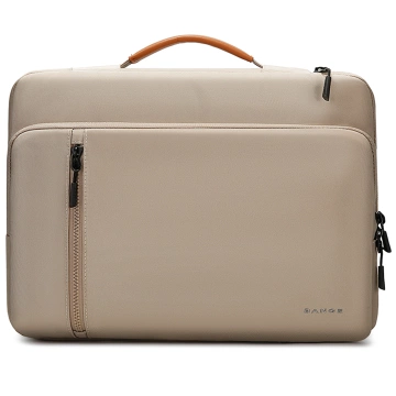 Vodotesná taška Bange na notebook do 15,6" - priestranná a pohodlná, odolná a priedušná, mestská a cestovná taška do práce aj do lietadla, unisex - béžová