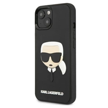 Karl Lagerfeld KLHCP13SKH3DBK iPhone 13 mini 5,4" černý/černý pevný obal 3D gumová Karlova hlava
