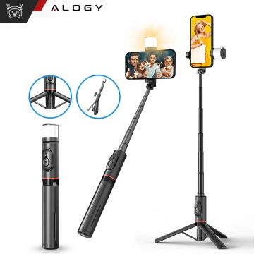 Selfie tyč Bluetooth stick Alogy Tripod Držiak telefónu na statív na fotografie s diaľkovým ovládaním 75,8 cm čierny