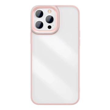 Baseus Crystal Phone Case gepanzerte Hülle für iPhone 13 Pro mit Gelrahmen Pink (ARJT001004)