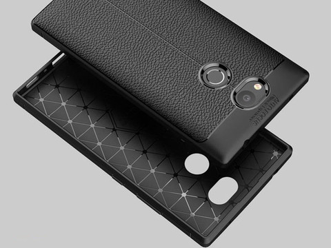 Pancierové puzdro Alogické kožené puzdro Sony Xperia L2 black Glass