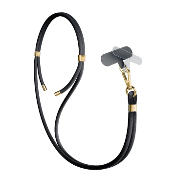 Universal smartphone lanyard 3mk EasyClip Elite Black (Gold)