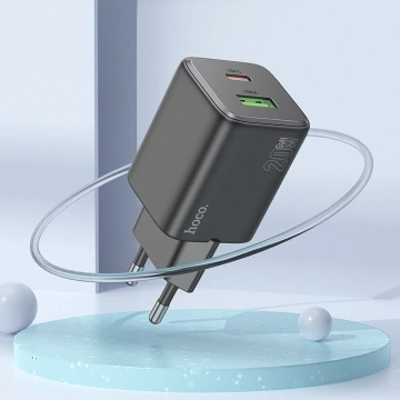 Зарядний пристрій Hoco N41 GaN 20 Вт USB-C USB-A USB-C Кабель Lightning
