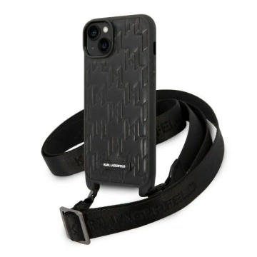 Etui Karl Lagerfeld KLHCP14MSTMMK do Apple iPhone 14 Plus 6,7" pevné puzdro Monogram Plaque Logo Popruh