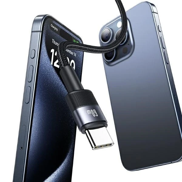 Kabel USAMS SJ724 USB-C na USB-C 1,2 m, 60 W, ocel, rychlé nabíjení