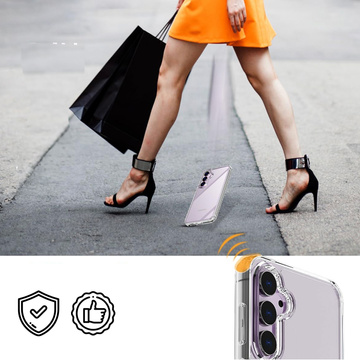 Hülle für Samsung Galaxy S24 Plus 3mk Armor Case Klares Gehäuse gepanzerte Rückseite transparent