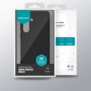 Pancierové puzdro Nillkin Super Frosted Shield Pro pre Samsung Galaxy S24 - čierne