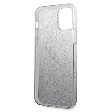 Guess GUHCP12SPCUGLSBK iPhone 12 mini 5,4" czarny/schwarzes Hardcase Glitter Gradient Script