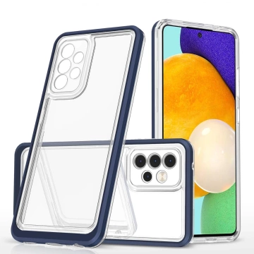 Průhledné pouzdro 3v1 pro Samsung Galaxy A53 5G Frame Gel Cover Blue