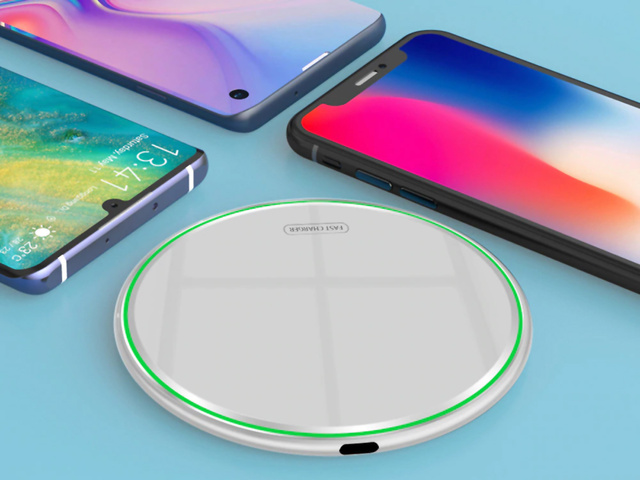 Qi Alogy Fast Charger USB-C Type C 15W Білий індукційний зарядний пристрій