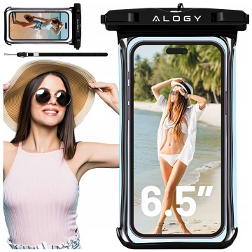 Vodotěsné pouzdro Alogy voděodolné univerzální IPX8 až 6,5 Black