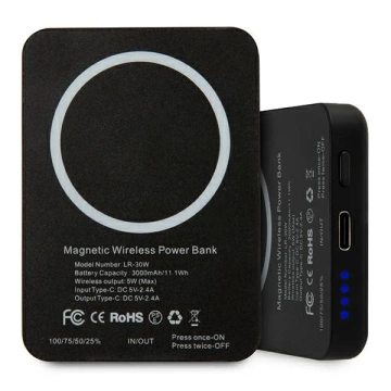 Karl Lagerfeld KLPBMSOIBK 3000mAh MagSafe inductive power bank