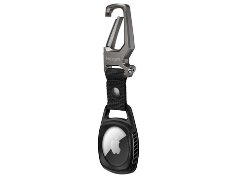 Etui brelok karabińczyk Spigen Rugged Armor do Apple AirTag Matte Black