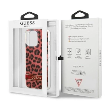 Guess GUHCP13LHSLEOR iPhone 13 Pro / 13 6,1" czerwony/червоний жорсткий чохол Leopard