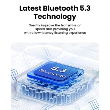 Sluchátka UGREEN HITUNE T6 ANC BT 5.3 IPX5 USB-C BÍLÝ KABEL