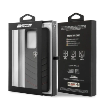 Pevné puzdro Ferrari pre Samsung Galaxy S20 Ultra black/black Heritage