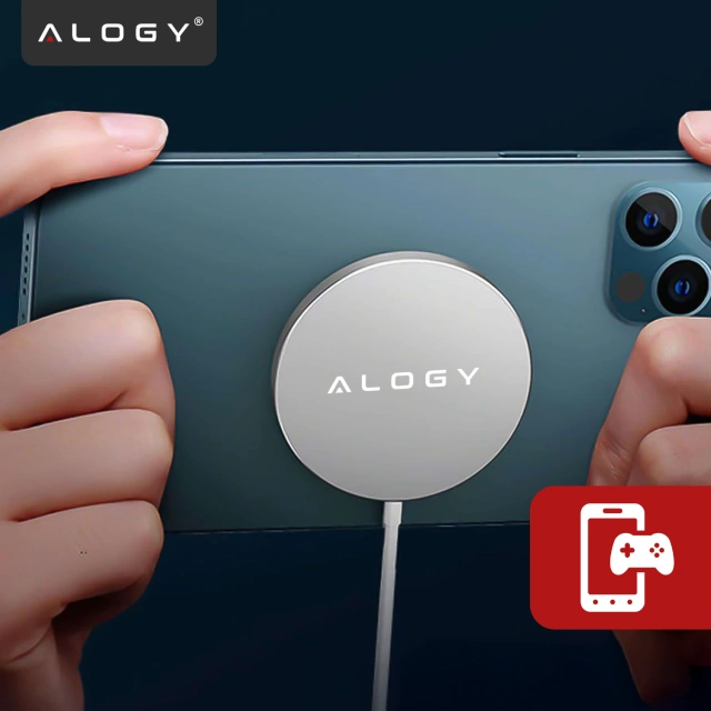 Ładowarka indukcyjna do iPhone do MagSafe – bezprzewodowa 20W, szybkie i stabilne ładowanie dla iPhone 12/13/14/15/16/17/ Pro / Max / Mini / Air – Alogy MagCharge™ Biała